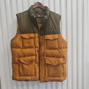 Prada Men's Two-Tone Puffer Vest - Olive and Tan